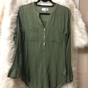 Gap long sleeve blouse Olive used